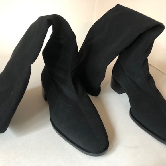 Soft, stretch, knee-high black PANARA boot. - Picture 7 of 8